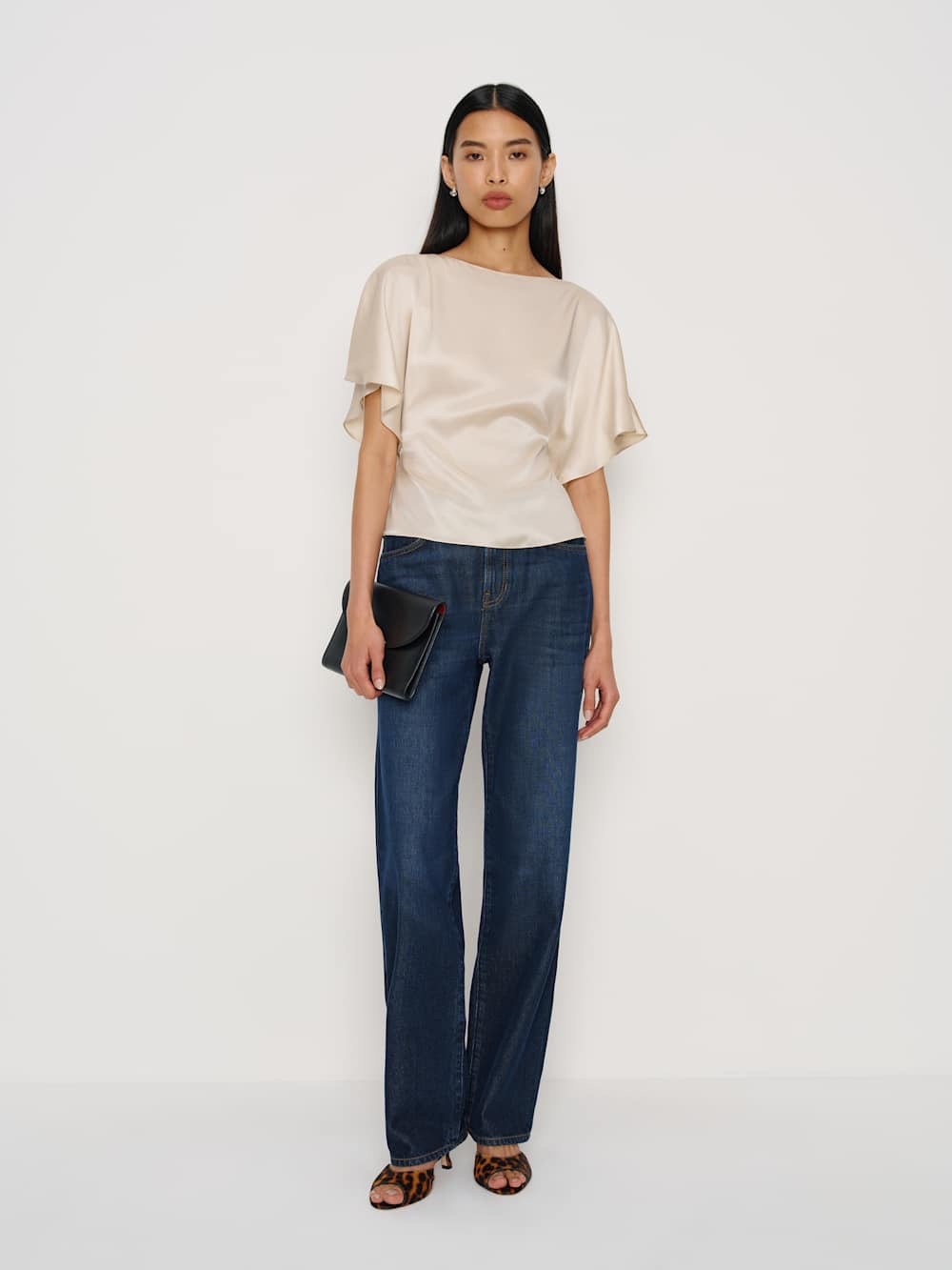 Reformation Avery Silk Top